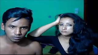 Young Indian Couple Shares ion in Bed   