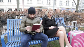 East European Blonde Slut Slammed By Huge Cock Of Bald Dude